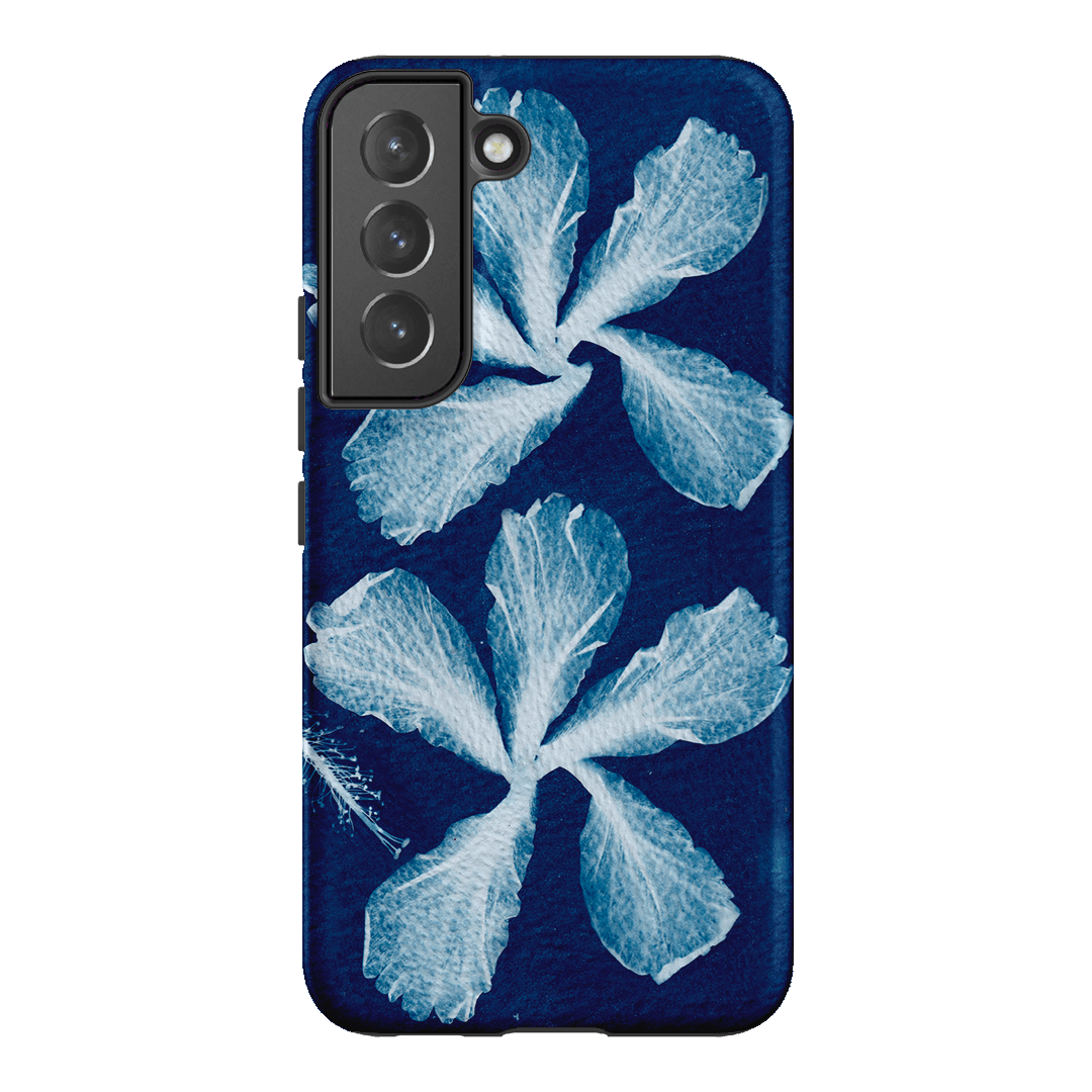 Hibiscus Cyanotype Printed Phone Cases Samsung Galaxy S22 Plus / Armoured by Sally Hungerford - The Dairy