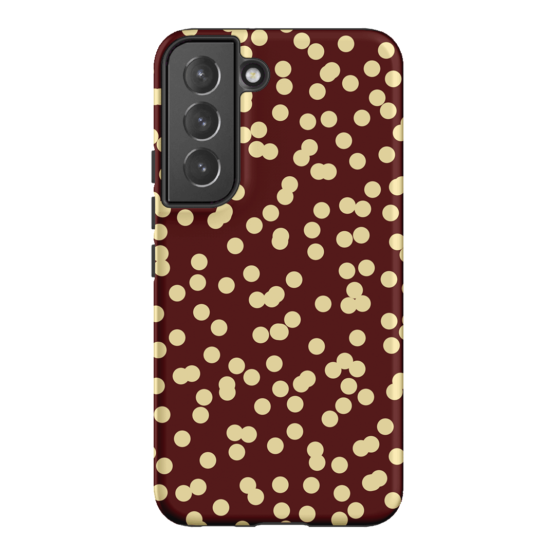 Mini Confetti Burgundy Butter Printed Phone Cases Samsung Galaxy S22 Plus / Armoured by Veronica Tucker - The Dairy