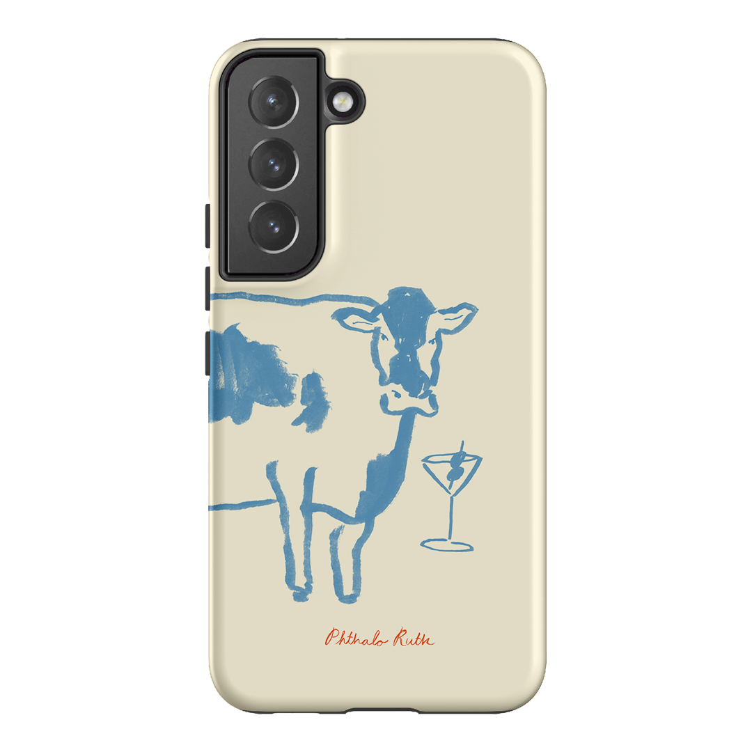Mootini Blue Printed Phone Cases Samsung Galaxy S22 Plus / Armoured by Phthalo Ruth - The Dairy