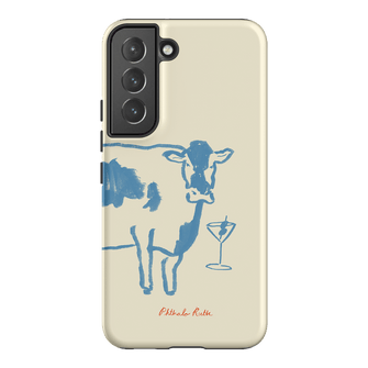 Mootini Blue Printed Phone Cases Samsung Galaxy S22 Plus / Armoured by Phthalo Ruth - The Dairy