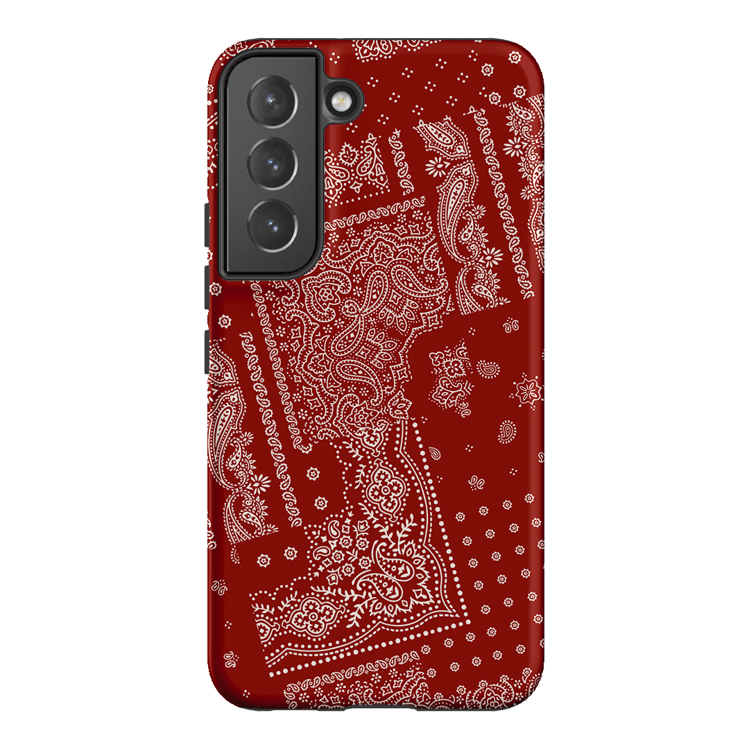 Paisley Crimson Printed Phone Cases Samsung Galaxy S22 Plus / Armoured by The Dairy - The Dairy