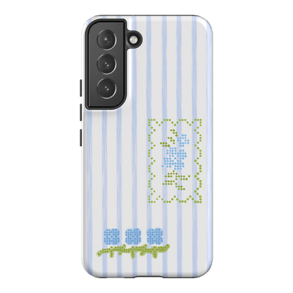 Patchwork Blue Printed Phone Cases Samsung Galaxy S22 Plus / Armoured by Kayla Carr - The Dairy