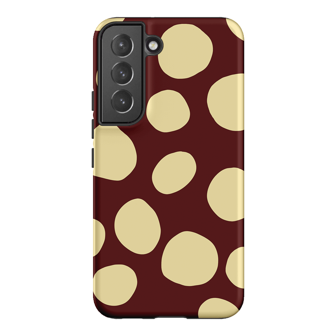 Pebbles Burgundy Butter Printed Phone Cases Samsung Galaxy S22 Plus / Armoured by Veronica Tucker - The Dairy