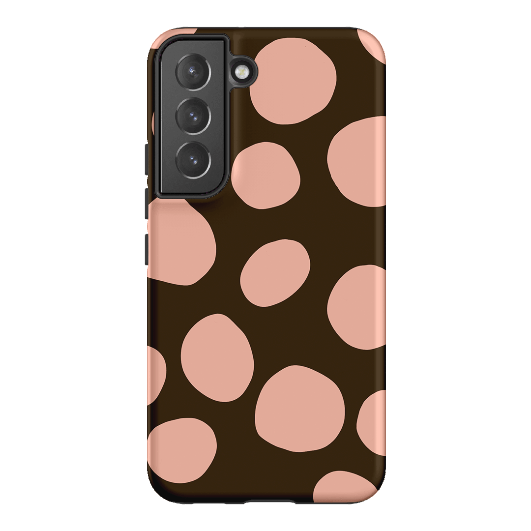 Pebbles Chocolate Pink Printed Phone Cases Samsung Galaxy S22 Plus / Armoured by Veronica Tucker - The Dairy