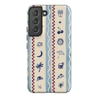 Summer Snacks Blue Printed Phone Cases Samsung Galaxy S22 Plus / Armoured by Charlie Taylor - The Dairy