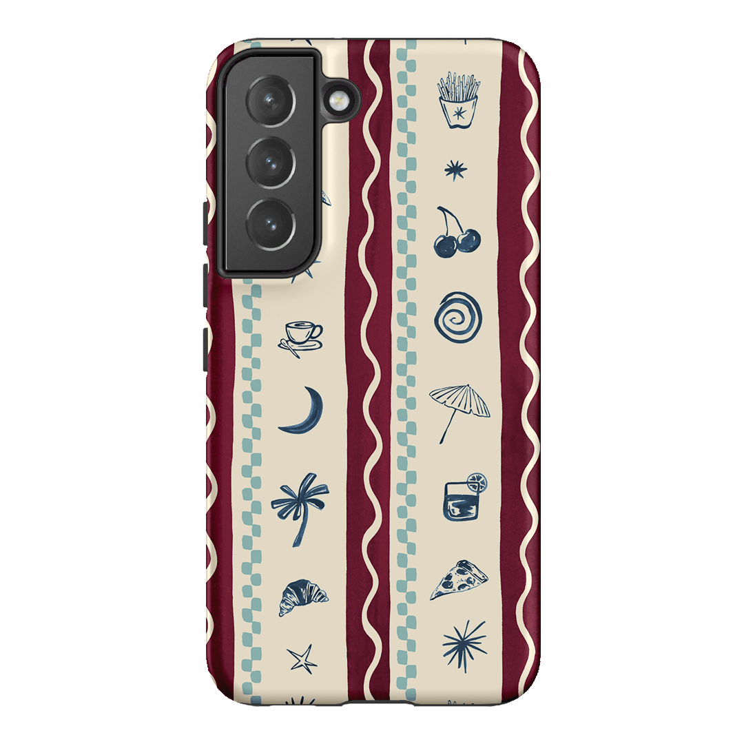 Summer Snacks Burgundy Printed Phone Cases Samsung Galaxy S22 Plus / Armoured by Charlie Taylor - The Dairy