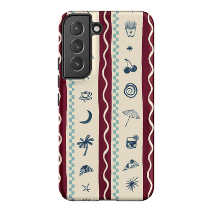 Summer Snacks Burgundy Printed Phone Cases Samsung Galaxy S22 Plus / Armoured by Charlie Taylor - The Dairy
