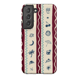 Summer Snacks Burgundy Printed Phone Cases Samsung Galaxy S22 Plus / Armoured by Charlie Taylor - The Dairy
