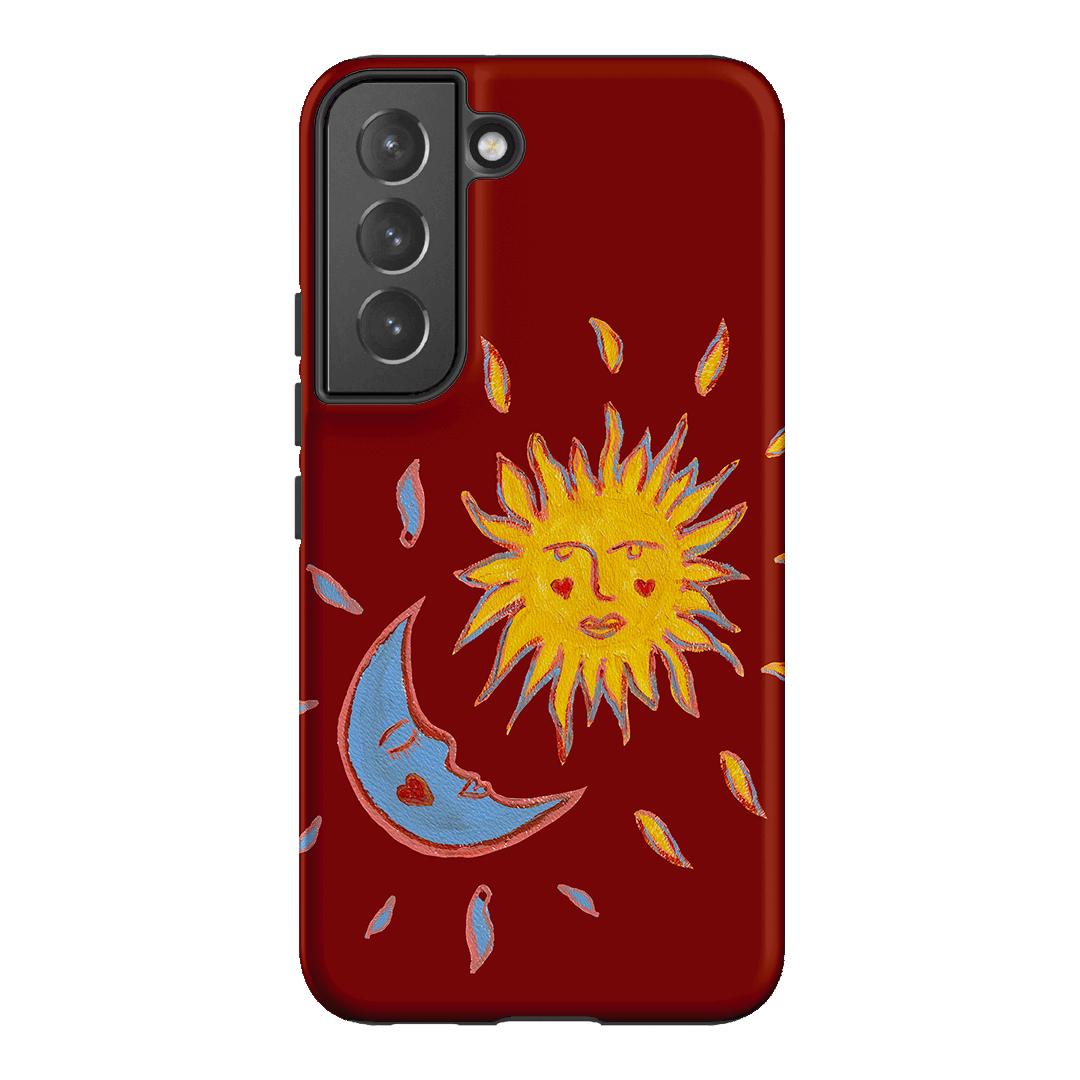 Sun & Moon Red Printed Phone Cases Samsung Galaxy S22 Plus / Armoured by BG. Studio - The Dairy