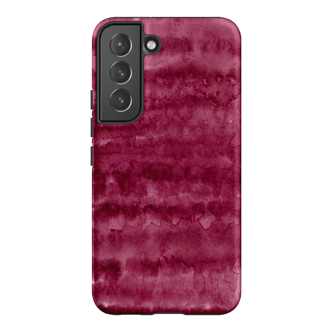 Watercolour Stripes Burgundy Printed Phone Cases Samsung Galaxy S22 Plus / Armoured by The Dairy - The Dairy