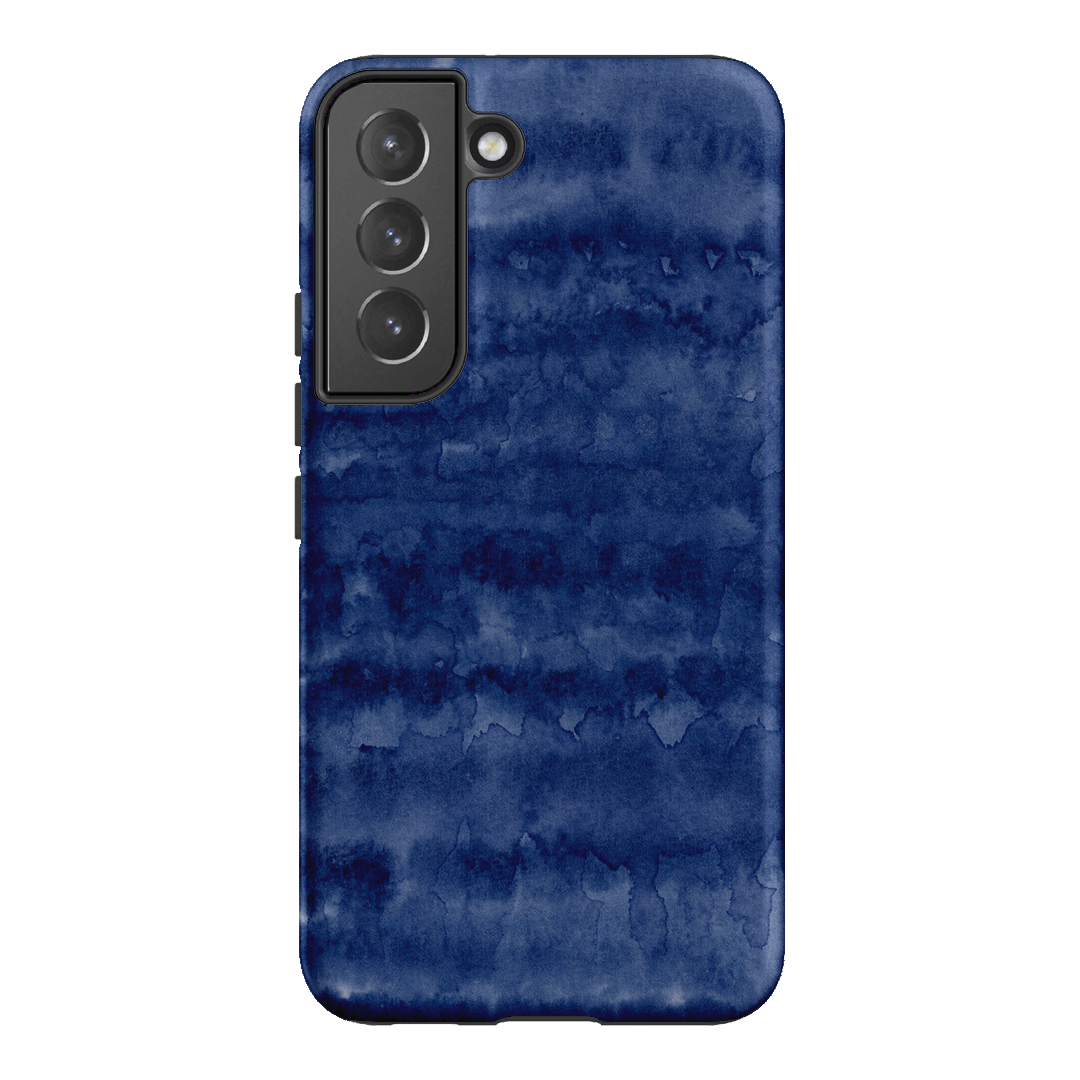 Watercolour Stripes Navy Printed Phone Cases Samsung Galaxy S22 Plus / Armoured by The Dairy - The Dairy
