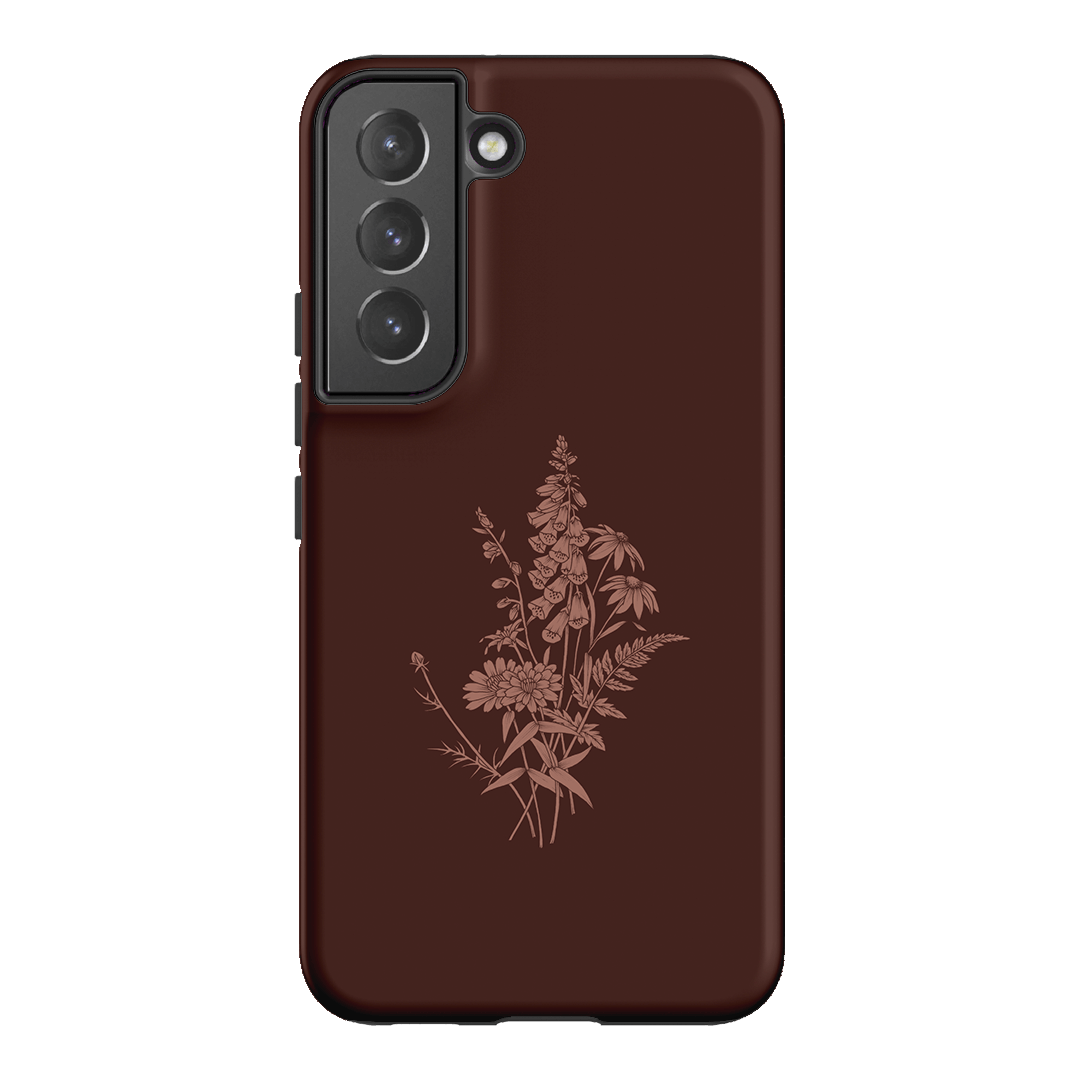 Wildflowers Mocha Printed Phone Cases Samsung Galaxy S22 Plus / Armoured by Typoflora - The Dairy