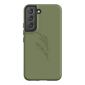 Khaki Wattle Printed Phone Cases Samsung Galaxy S22 Plus / Armoured by Typoflora - The Dairy