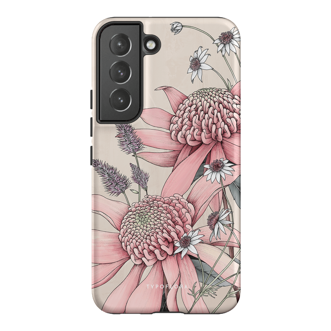 Pink Waratah Printed Phone Cases Samsung Galaxy S22 Plus / Armoured by Typoflora - The Dairy