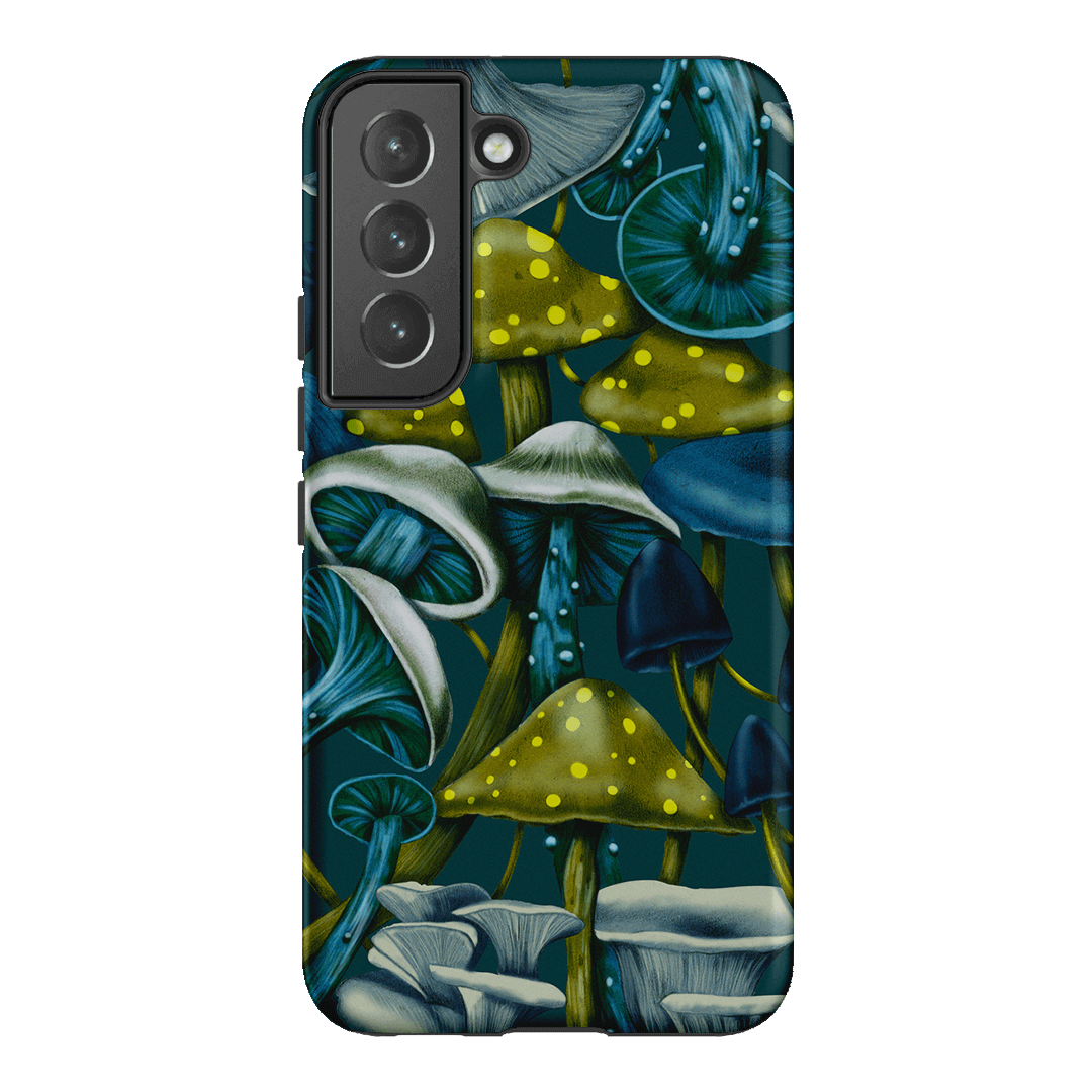 Shrooms Blue Printed Phone Cases Samsung Galaxy S22 Plus / Armoured by Kelly Thompson - The Dairy