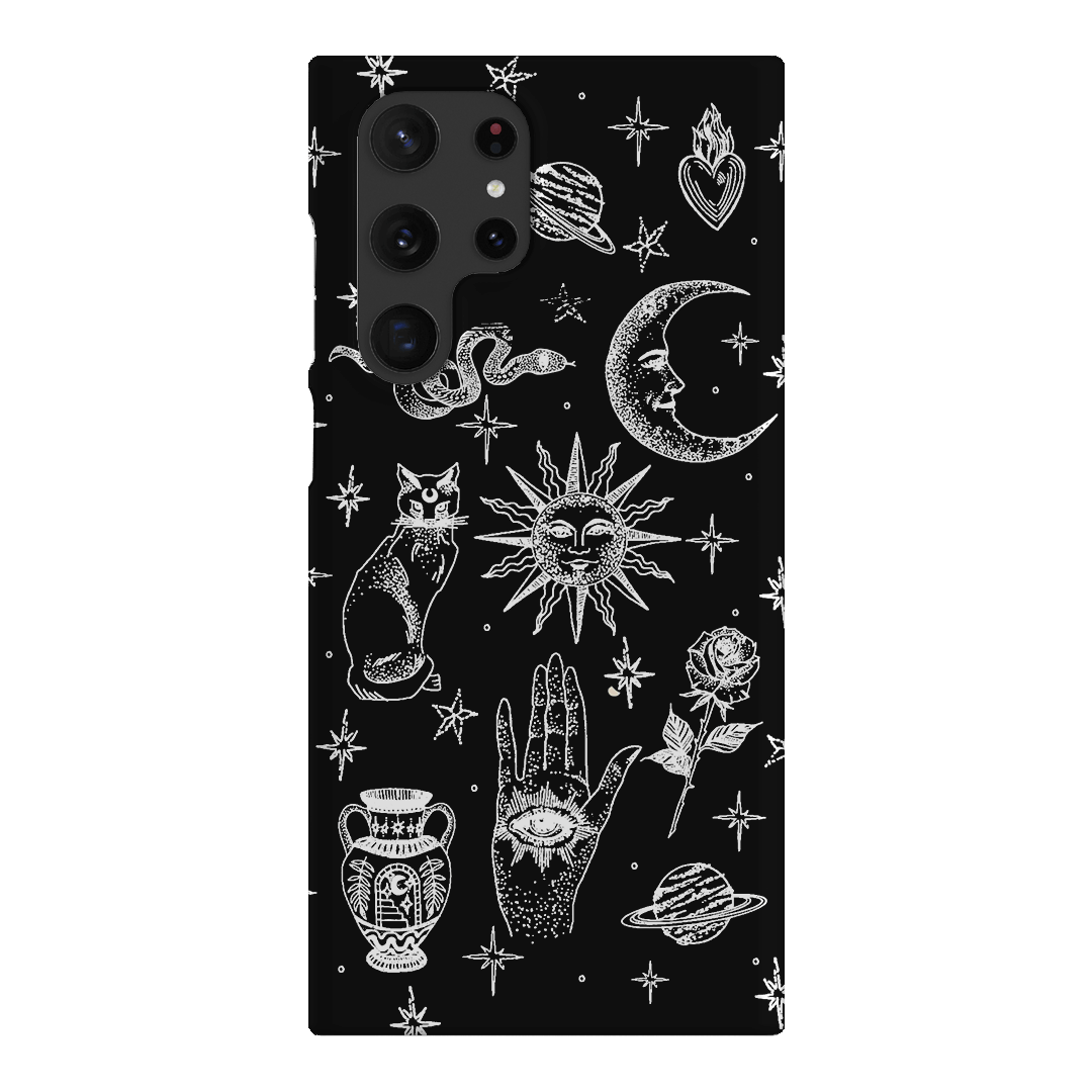 Astro Flash Monochrome Printed Phone Cases Samsung Galaxy S22 Ultra / Snap by Veronica Tucker - The Dairy