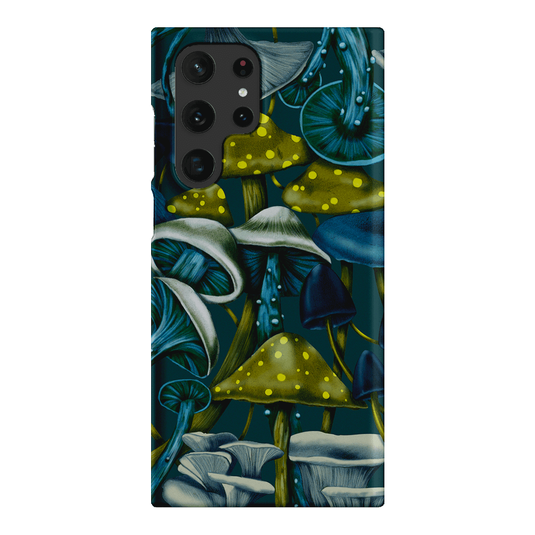 Shrooms Blue Printed Phone Cases Samsung Galaxy S22 Ultra / Snap by Kelly Thompson - The Dairy