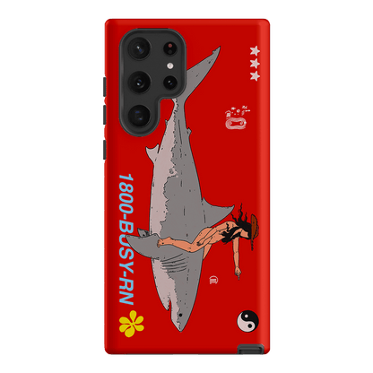 1800-Busy Rn in Red Printed Phone Cases Samsung Galaxy S22 Ultra / Armoured by Easty Beasty - The Dairy