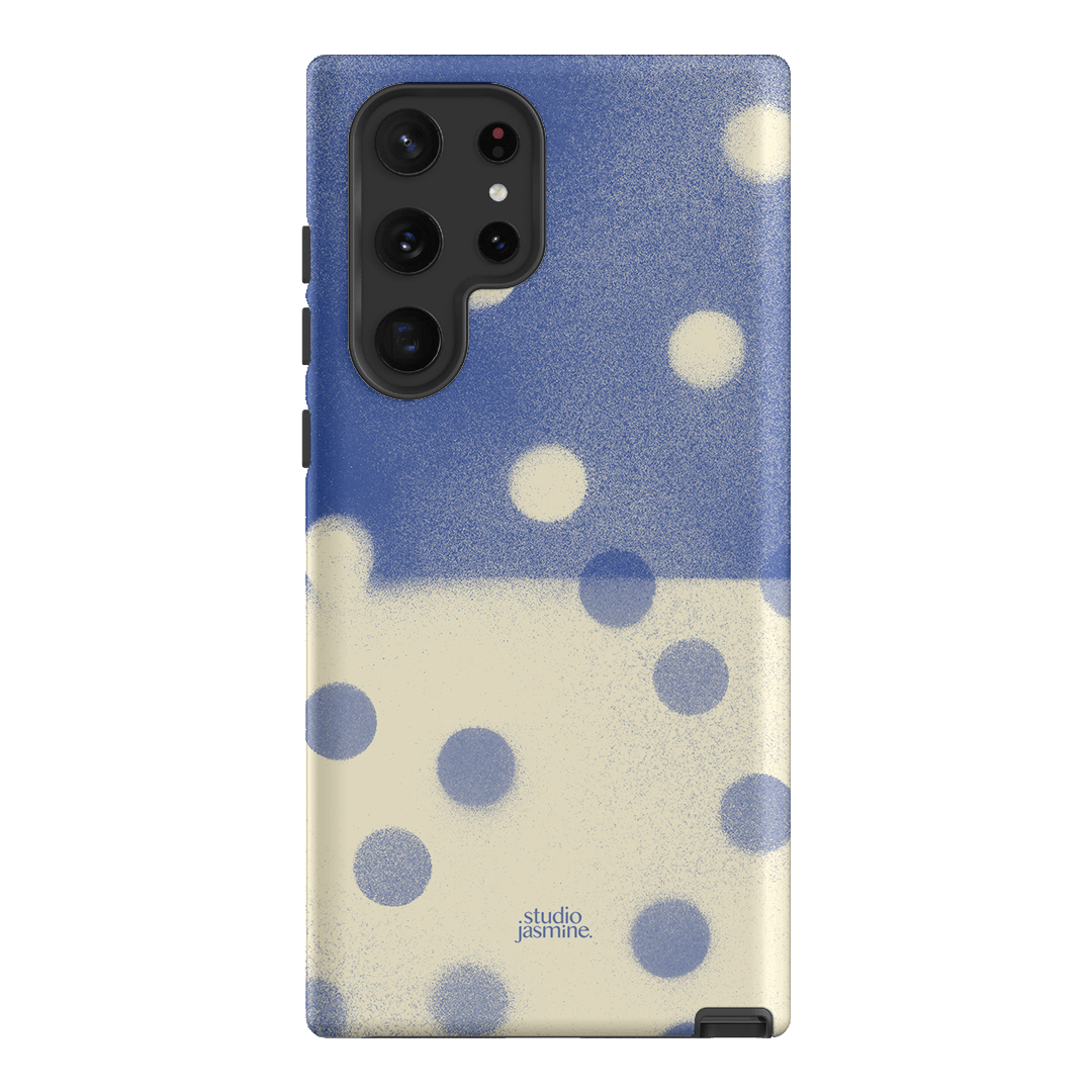 Bleu Polka Dot Printed Phone Cases Samsung Galaxy S22 Ultra / Armoured by Jasmine Dowling - The Dairy