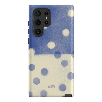 Bleu Polka Dot Printed Phone Cases Samsung Galaxy S22 Ultra / Armoured by Jasmine Dowling - The Dairy