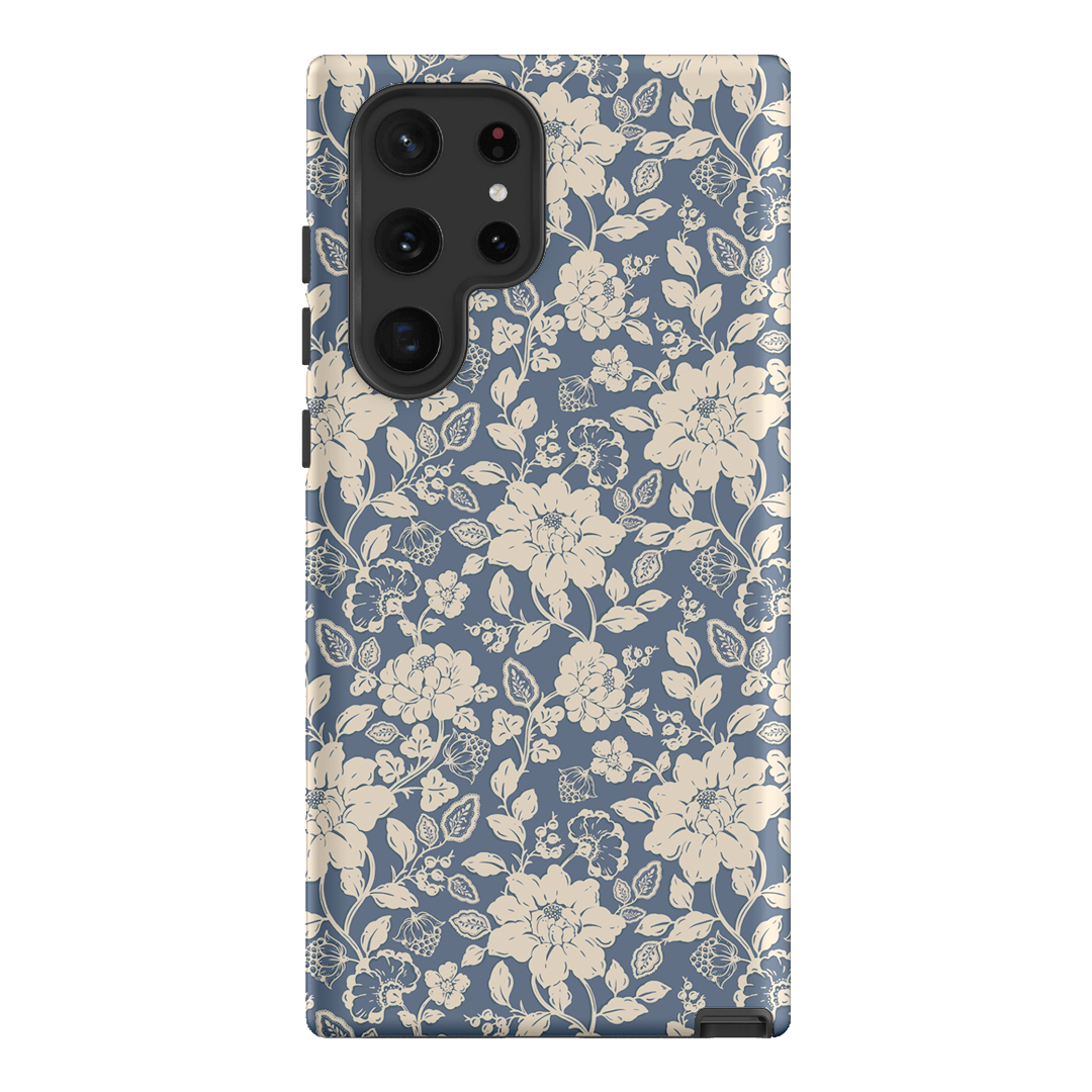 Blue Garden Printed Phone Cases Samsung Galaxy S22 Ultra / Armoured by Kasiags Art - The Dairy