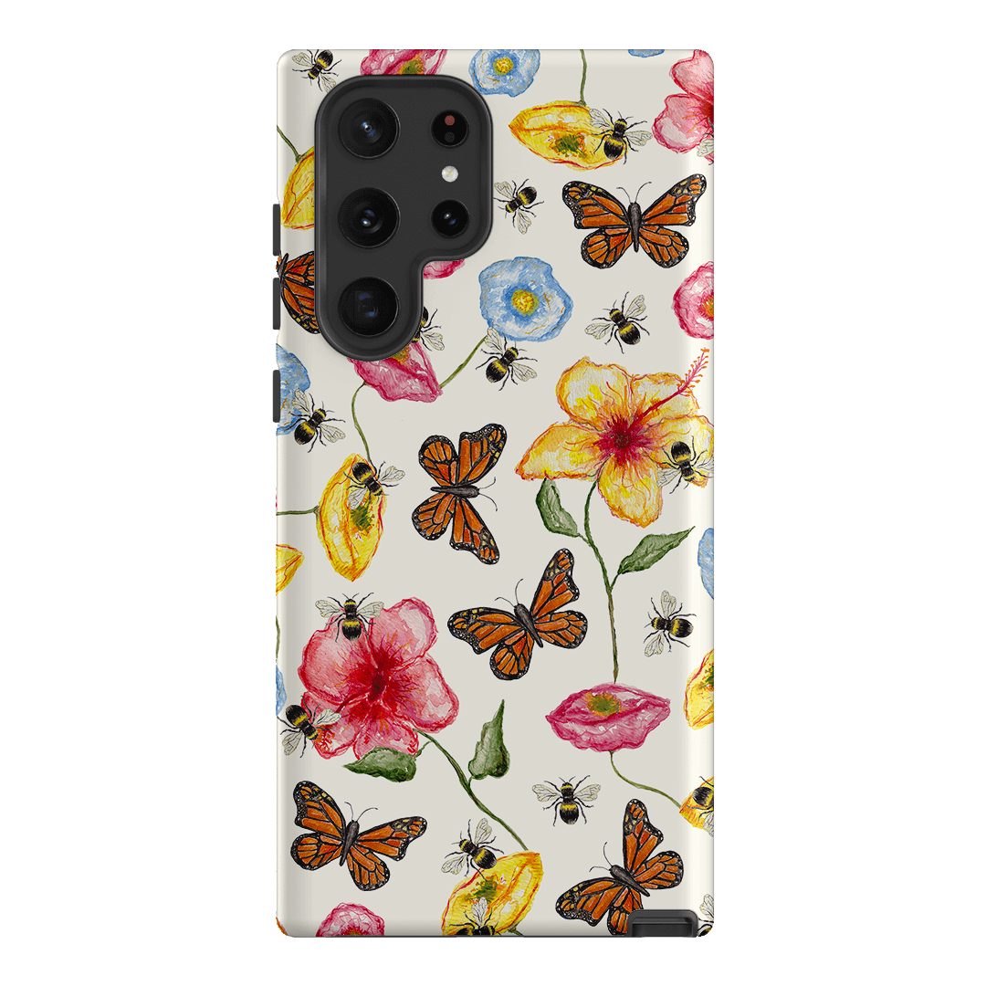 Butterflies & Bees Printed Phone Cases Samsung Galaxy S22 Ultra / Armoured by BG. Studio - The Dairy