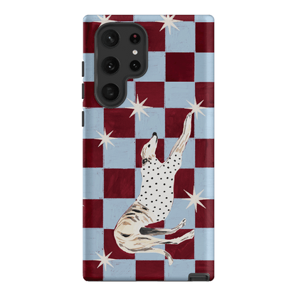 Check Greyhound Blue Printed Phone Cases Samsung Galaxy S22 Ultra / Armoured by Lisa Hu - The Dairy