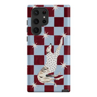 Check Greyhound Blue Printed Phone Cases Samsung Galaxy S22 Ultra / Armoured by Lisa Hu - The Dairy