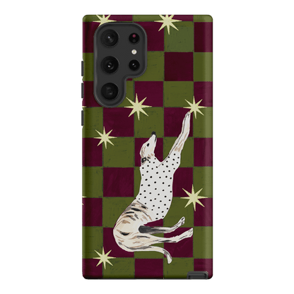 Check Greyhound Green Printed Phone Cases Samsung Galaxy S22 Ultra / Armoured by Lisa Hu - The Dairy
