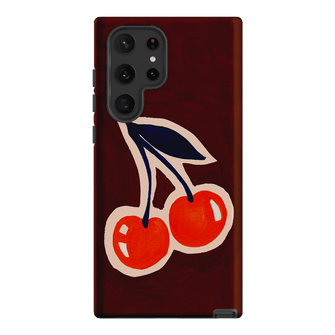 Cherries Printed Phone Cases Samsung Galaxy S22 Ultra / Armoured by Studio Bon - The Dairy