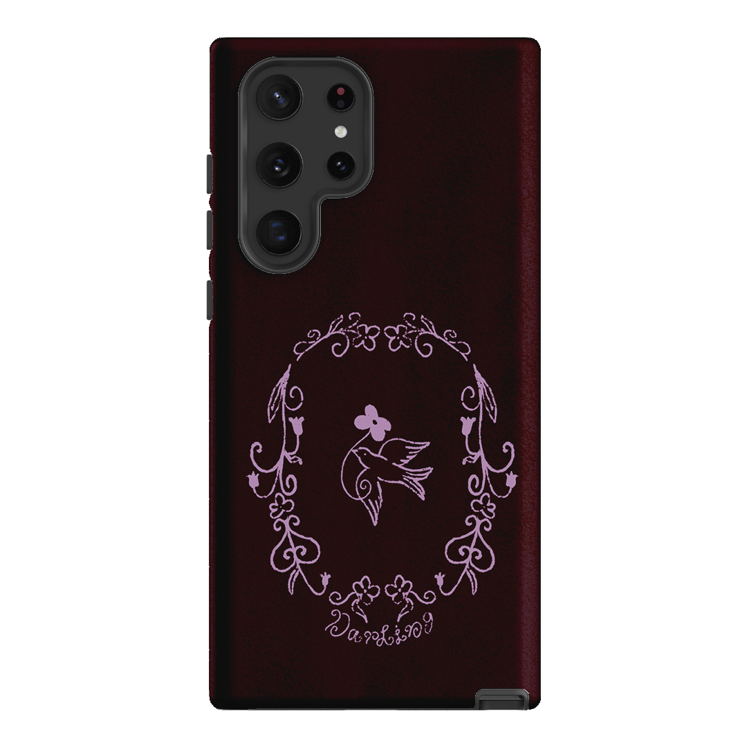 Darling Burgundy Printed Phone Cases by The Dairy - The Dairy