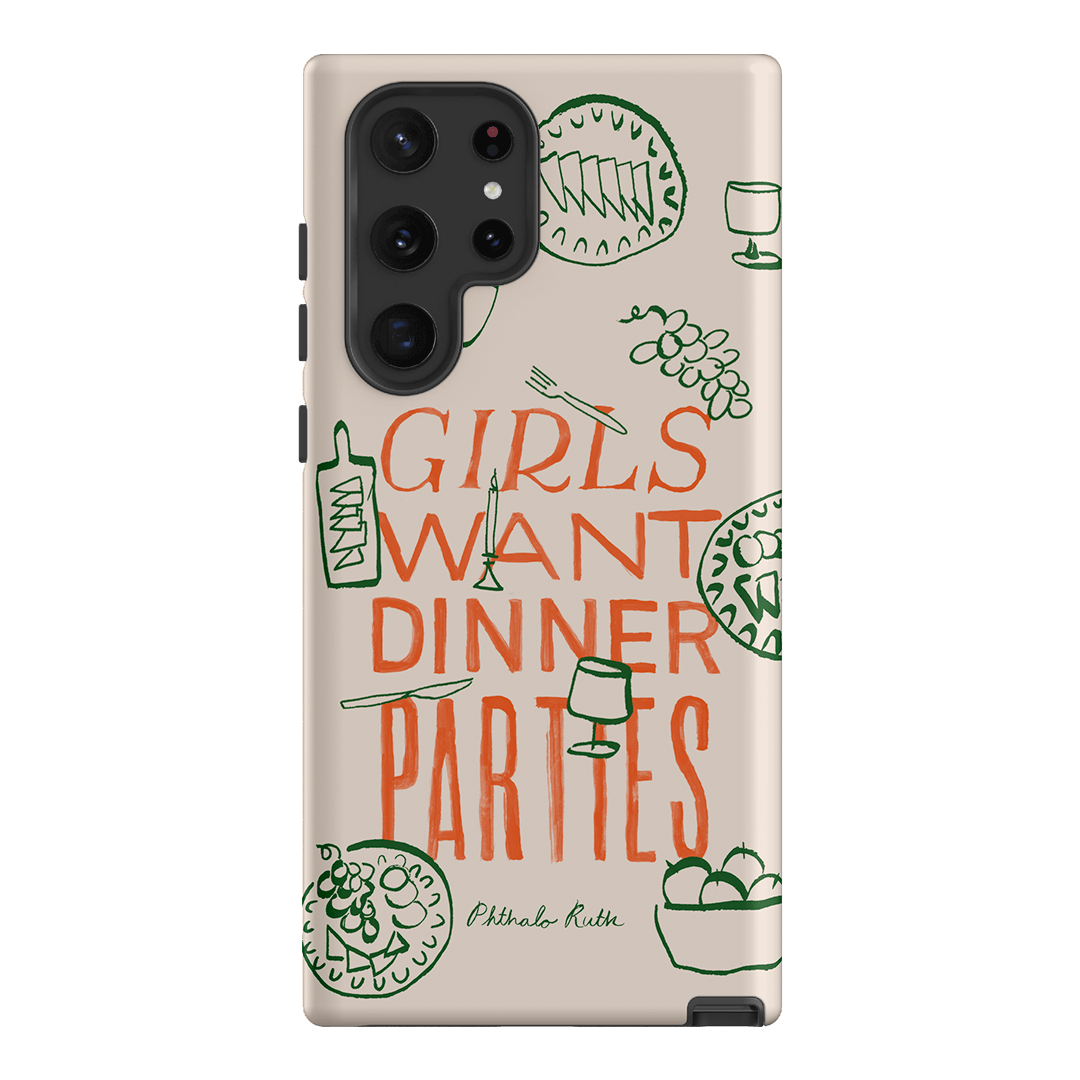 Dinner Parties Printed Phone Cases Samsung Galaxy S22 Ultra / Armoured by Phthalo Ruth - The Dairy