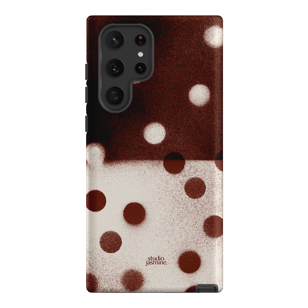 Espresso Polka Dot Printed Phone Cases Samsung Galaxy S22 Ultra / Armoured by Jasmine Dowling - The Dairy