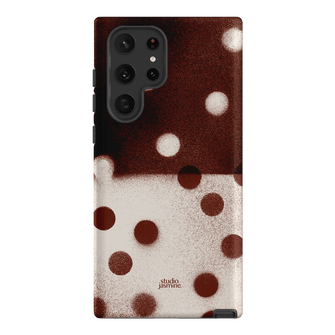 Espresso Polka Dot Printed Phone Cases Samsung Galaxy S22 Ultra / Armoured by Jasmine Dowling - The Dairy