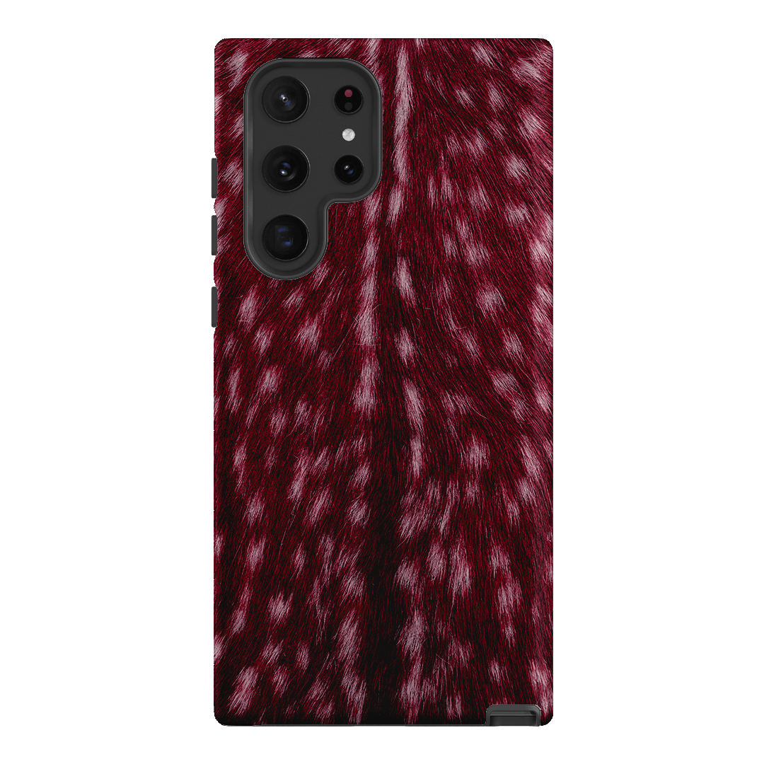 Fawn Burgundy Printed Phone Cases Samsung Galaxy S22 Ultra / Armoured by The Dairy - The Dairy