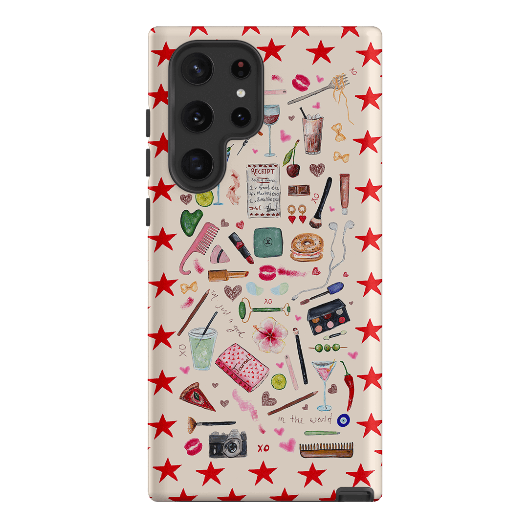 Just A Girl Printed Phone Cases Samsung Galaxy S22 Ultra / Armoured by BG. Studio - The Dairy