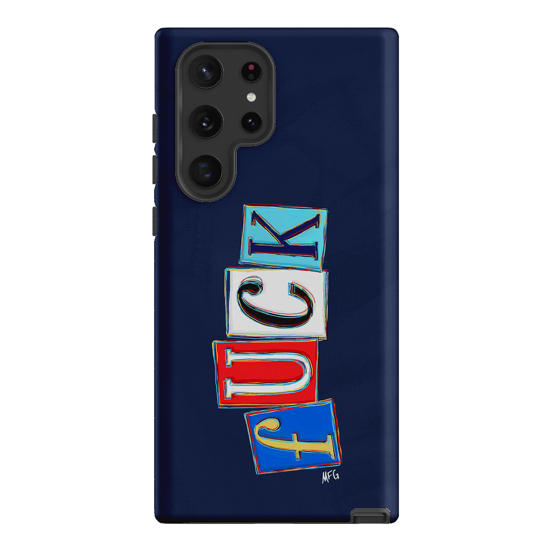Lil Fcks Blue Printed Phone Cases Samsung Galaxy S22 Ultra / Armoured by Margarbs Art - The Dairy
