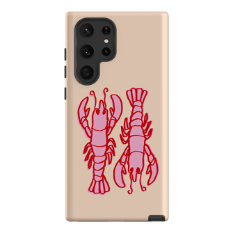 Lobster Love Peach Printed Phone Cases Samsung Galaxy S22 Ultra / Armoured by The Dairy - The Dairy