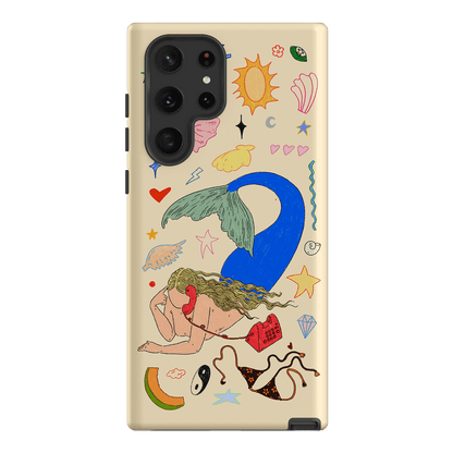 Mermaid Salad Cream Printed Phone Cases Samsung Galaxy S22 Ultra / Armoured by Easty Beasty - The Dairy