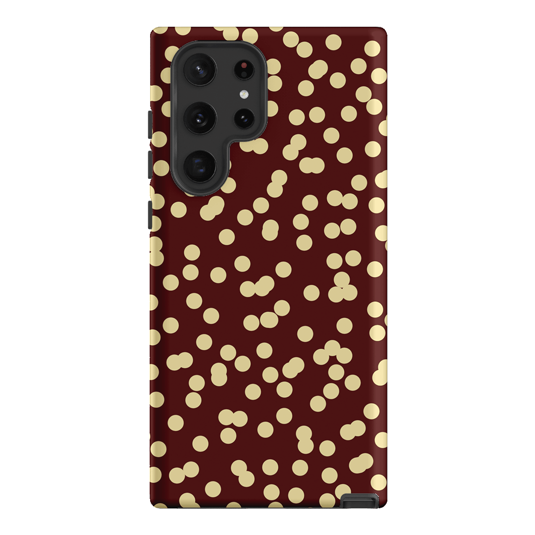 Mini Confetti Burgundy Butter Printed Phone Cases Samsung Galaxy S22 Ultra / Armoured by Veronica Tucker - The Dairy