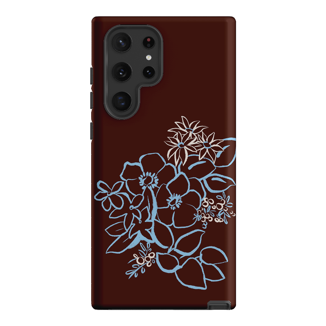 Mocha Posy Printed Phone Cases Samsung Galaxy S22 Ultra / Armoured by Typoflora - The Dairy