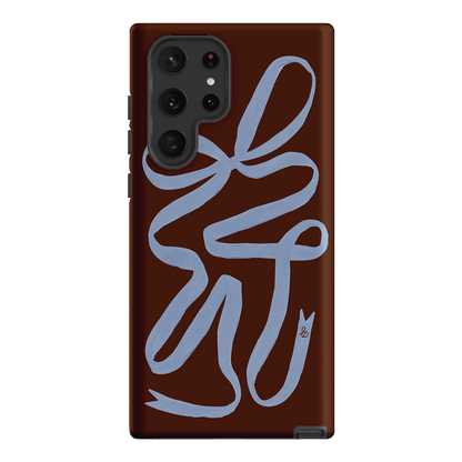 Mocha Ribbon Printed Phone Cases Samsung Galaxy S22 Ultra / Armoured by Jasmine Dowling - The Dairy