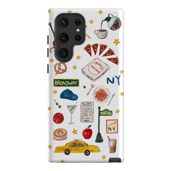 NYC White Printed Phone Cases Samsung Galaxy S22 Ultra / Armoured by BG. Studio - The Dairy