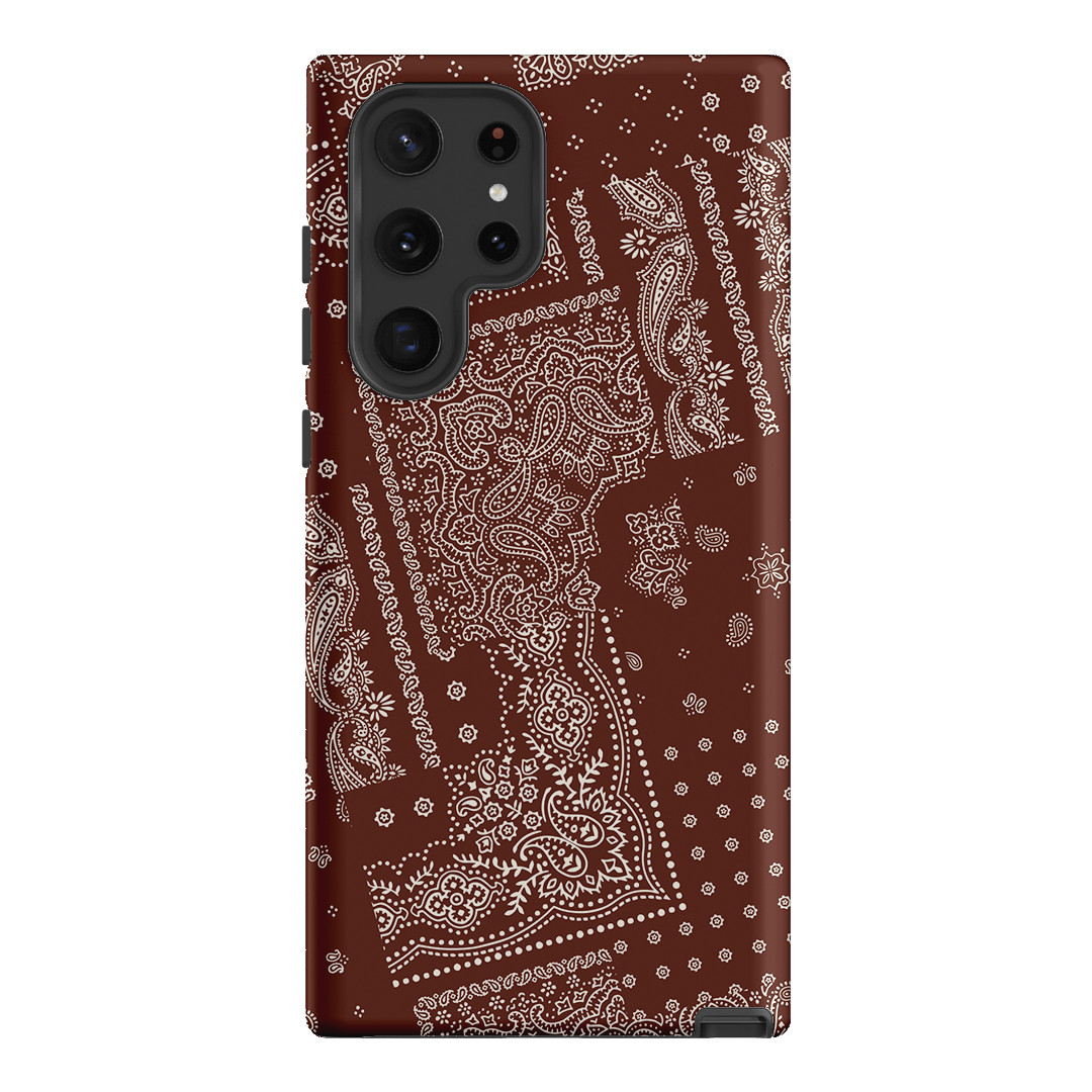 Paisley Cinnamon Printed Phone Cases Samsung Galaxy S22 Ultra / Armoured by The Dairy - The Dairy