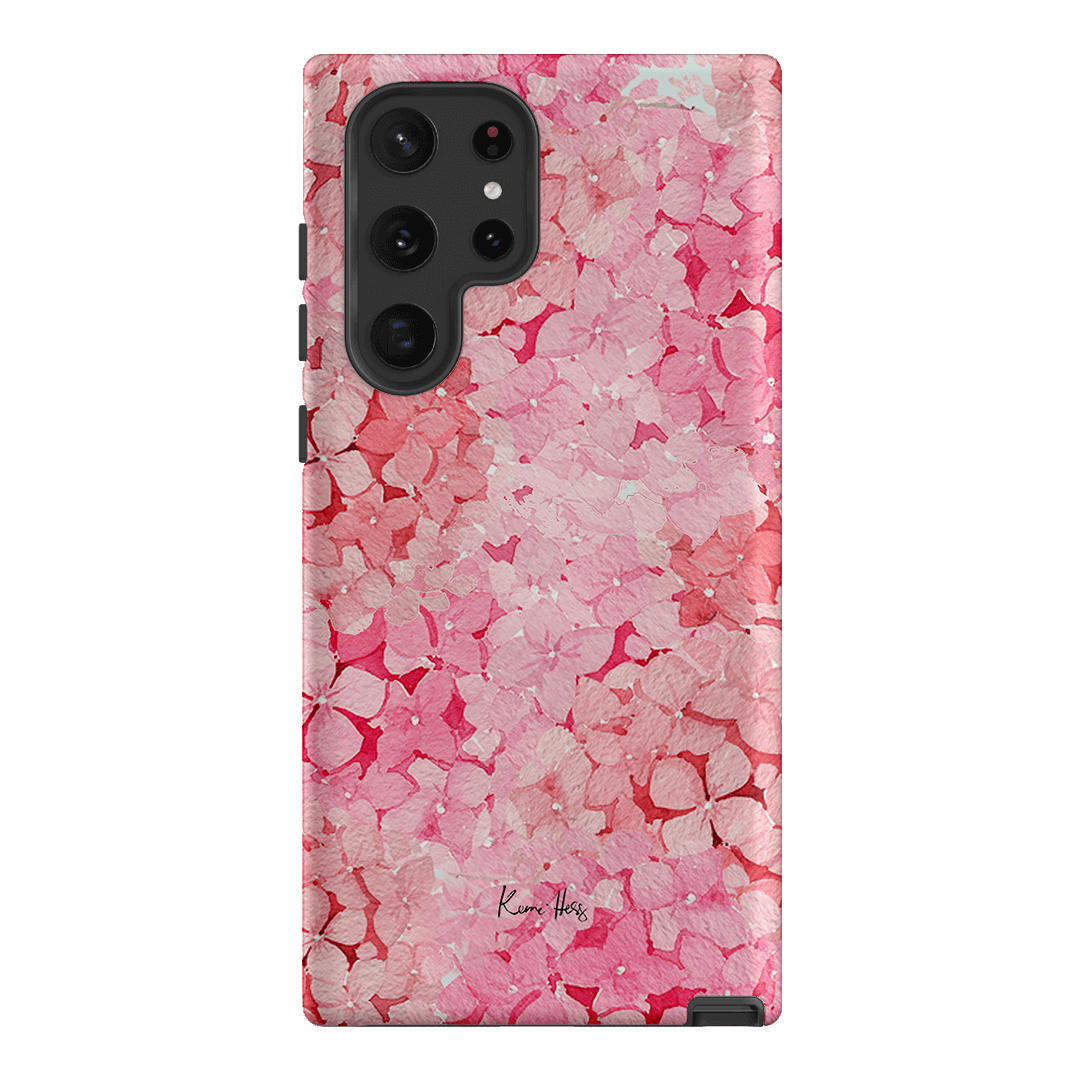 Hydrangea Pink Printed Phone Cases Samsung Galaxy S22 Ultra / Armoured by Kerrie Hess - The Dairy