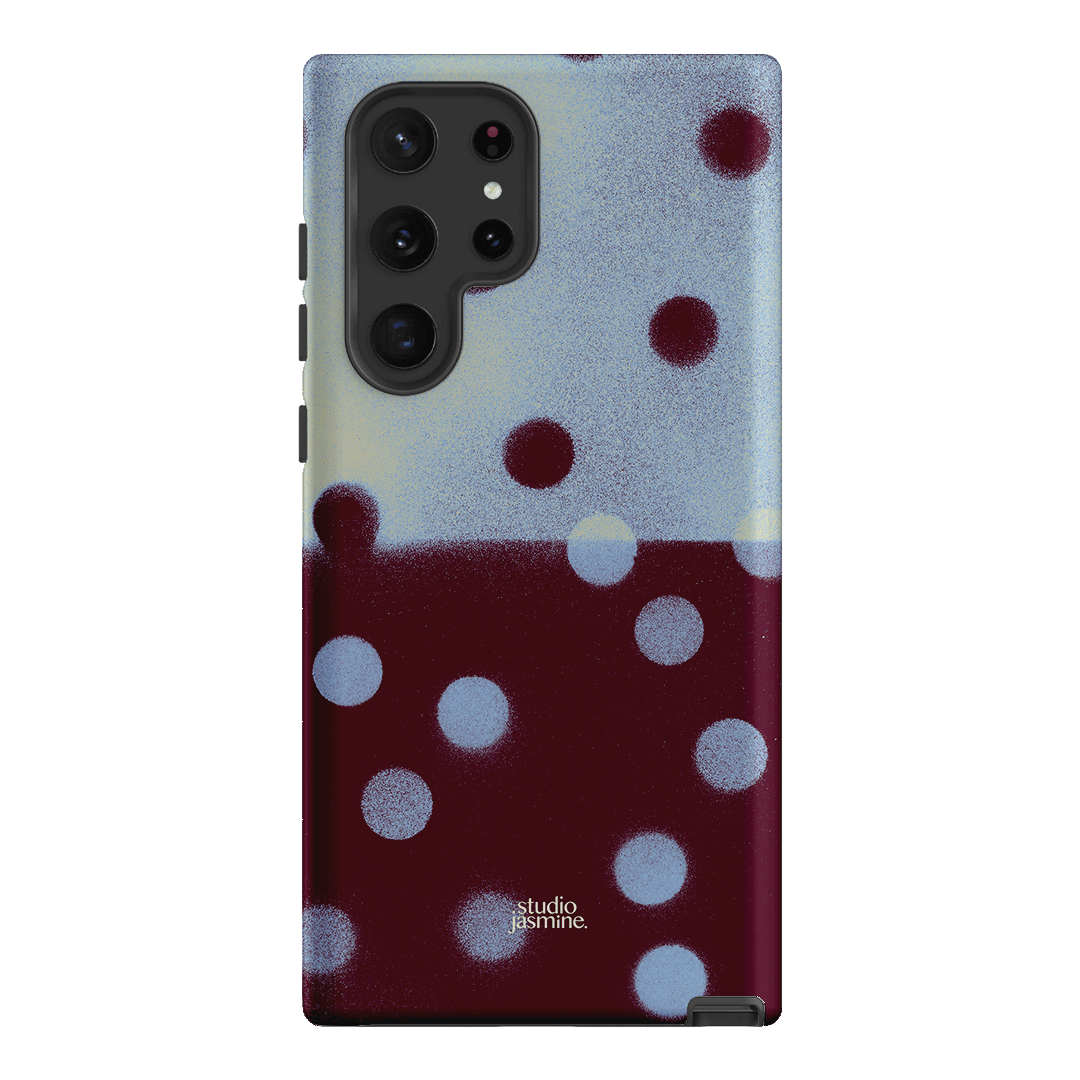 Plum Polka Dot Printed Phone Cases Samsung Galaxy S22 Ultra / Armoured by Jasmine Dowling - The Dairy