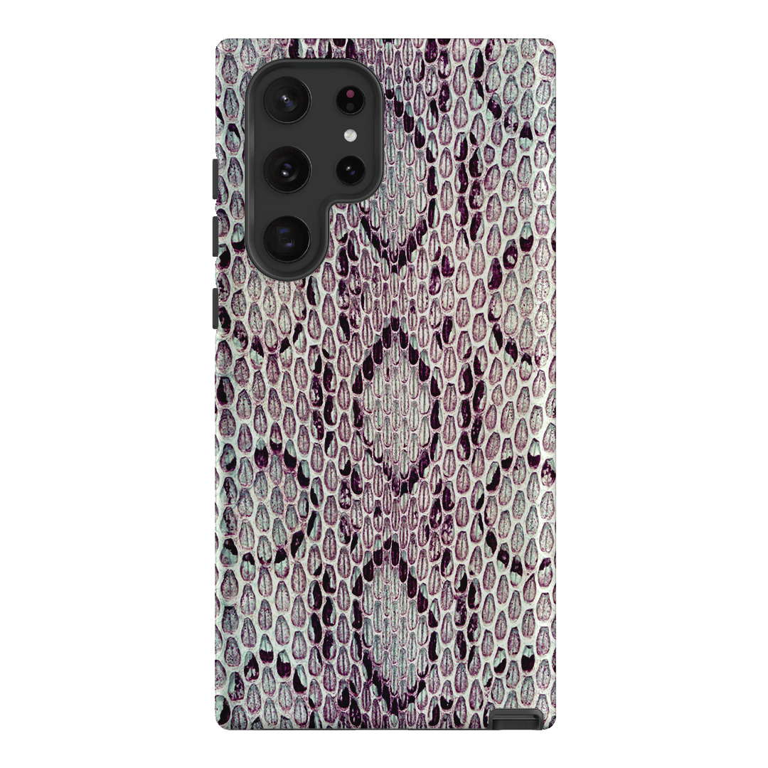 Plum Python Printed Phone Cases Samsung Galaxy S22 Ultra / Armoured by The Dairy - The Dairy