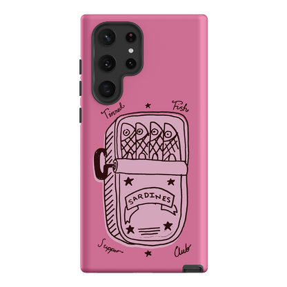 Sardine Social Pink Printed Phone Cases Samsung Galaxy S22 Ultra / Armoured by The Dairy - The Dairy