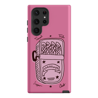 Sardine Social Pink Printed Phone Cases Samsung Galaxy S22 Ultra / Armoured by The Dairy - The Dairy