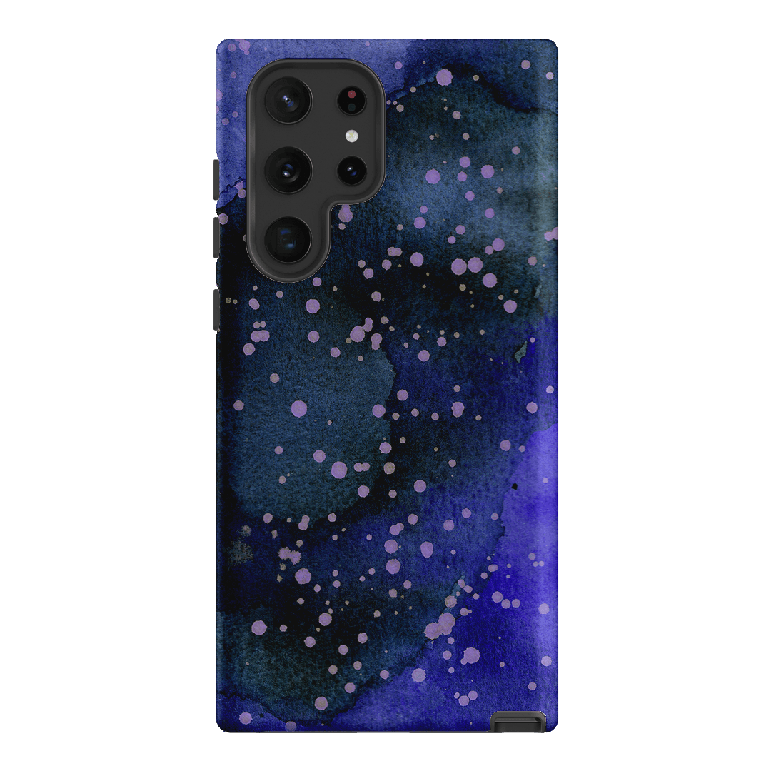 Spotty Navy Printed Phone Cases Samsung Galaxy S22 Ultra / Armoured by The Dairy - The Dairy